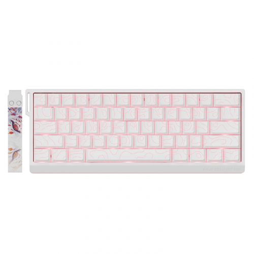 голяма снимка на Madlions Professional Gaming Mechanical Keyboard MAD 60 PRO White 8K Gateron Jade Customized