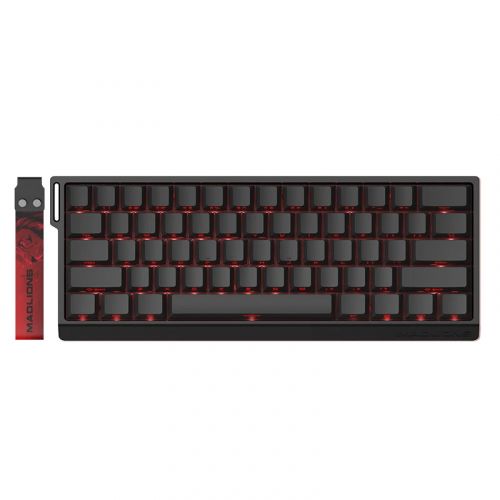 голяма снимка на Madlions Professional Gaming Mechanical Keyboard MAD 60 PRO Black 8K Sealed Silver Magnetic