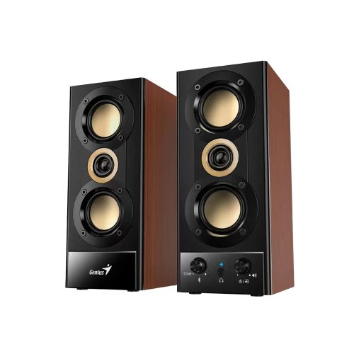 голяма снимка на Genius Speakers 2.0 SP-HF800BT 20W RMS Bluetooth 5.3 Wood