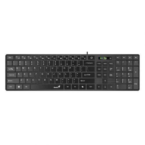 голяма снимка на Genius Slim Keyboard SlimStar 126 Black Copilot Low profile Chocolate