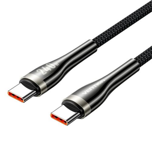 голяма снимка на Vention Cable USB2.0 Type-C to Type-C 5A Fast Charging 240W PD3.1 1.2m CTYBAV