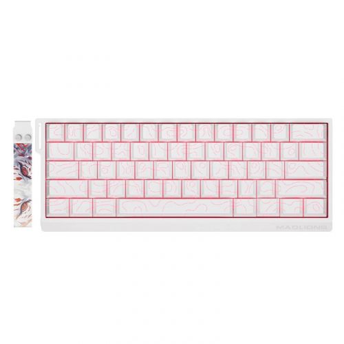 голяма снимка на Madlions Professional Gaming Mechanical Keyboard MAD 60 HE Flagship V2 8K Magnetic Amber Pro Switches White
