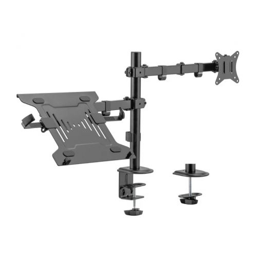 голяма снимка на Gembird Monitor Mount with Laptop holder MA-DA-03