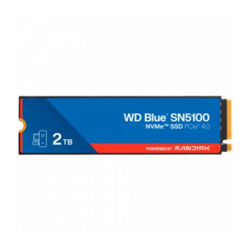 голяма снимка на SSD WD Blue SN5100 2TB M.2 2280 PCIe Gen4 x4 NVMe QLC 3D