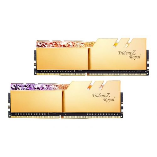 голяма снимка на G.Skill RAM Trident Z Royal Series 64 GB 8 x 8 GB Kit DDR4 3600 DIMM CL14 F4-3600C14Q2-64GTRGB