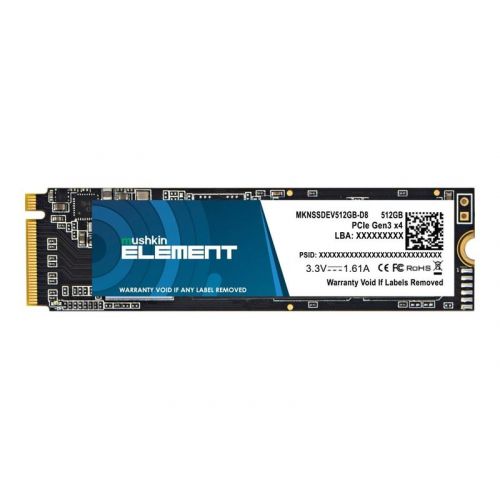 голяма снимка на Mushkin SSD Element 512 GB M.2 2280 PCIe 3.0 x4 NVMe MKNSSDEV512GB-D8-BULK