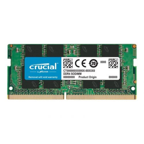 голяма снимка на Crucial DDR4 module 16 GB SO-DIMM 260-pin 3200 MHz  PC4-25600 unbuffered TAA Compliant CT16G4SFRA32AT