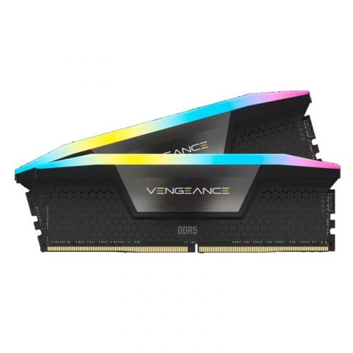 голяма снимка на CORSAIR RAM Vengeance RGB 64 GB 2 x 32 GB Kit DDR5 6400 DIMM CL32 CMH64GX5M2B6400C32