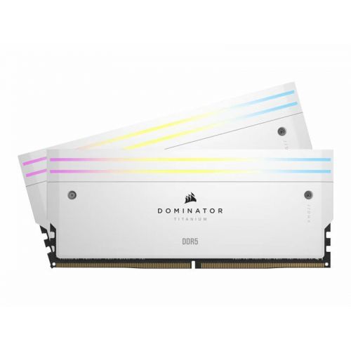голяма снимка на CORSAIR RAM Dominator Titanium RGB 32 GB 2 x 16 GB Kit DDR5 6600 DIMM CL32 CMP32GX5M2X6600C32W