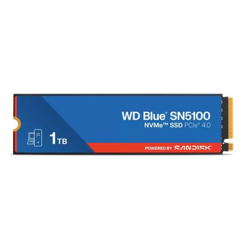 голяма снимка на WD Hard Drive BLUE SN5100 1TB PCIe GEN4x4 NVMe - Blue