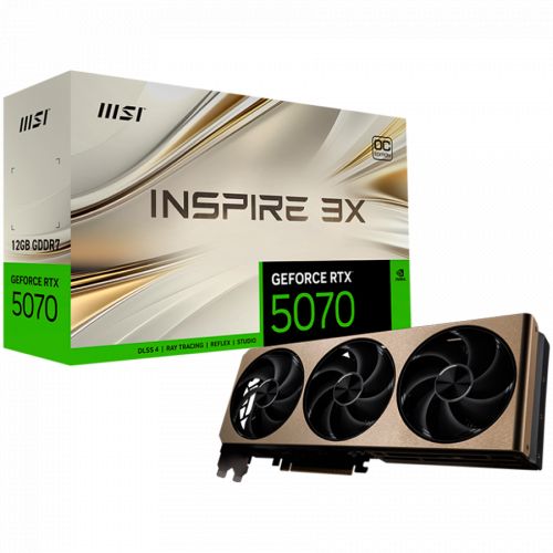 голяма снимка на MSI Nvidia GeForce RTX 5070 12G INSPIRE 3X OC 12GB GDDR7