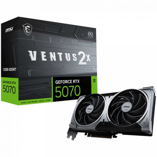 голяма снимка на MSI Nvidia GeForce RTX 5070 12G VENTUS 2X OC 12GB GDDR7