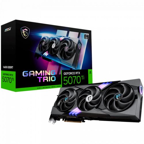 голяма снимка на MSI Nvidia GeForce RTX 5070 TI 16G GAMING TRIO 16GB GDDR7