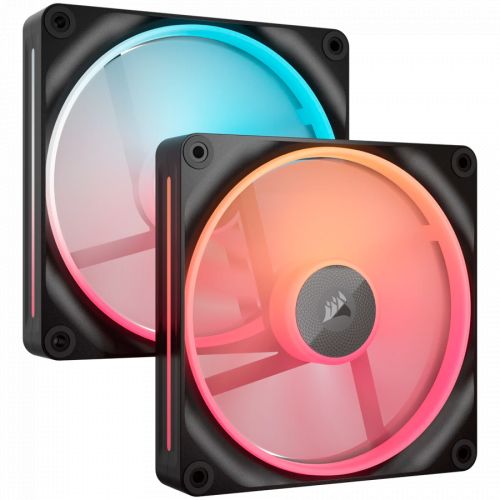 голяма снимка на CORSAIR LX-R RGB Series iCUE LINK LX140-R RGB 140mm RGB Fan Dual Fan Kit CO-9051052-WW