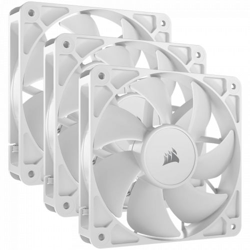 голяма снимка на CORSAIR RS120 White 120mm Fan Triple Pack CO-9050193-WW