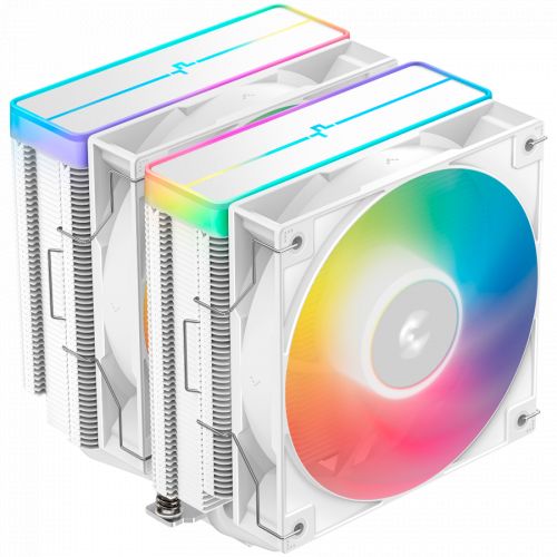 голяма снимка на DeepCool AG620 WH ARGB V2 CPU Air Cooler 6 Heatpipes White