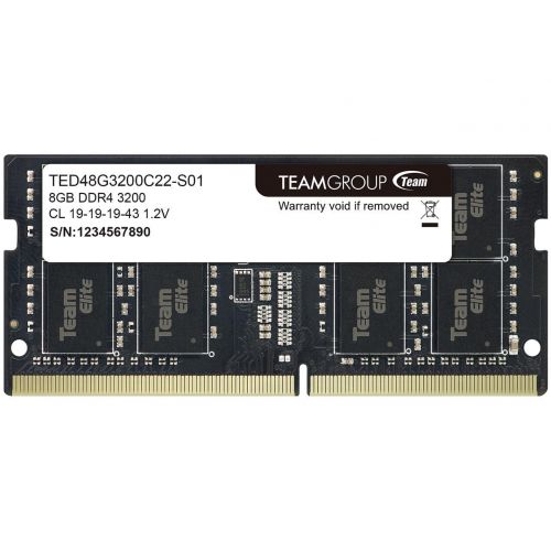 голяма снимка на 8GB DDR4 3200 TEAM ELITE SODIM