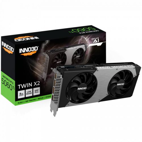 голяма снимка на INNO3D GEFORCE RTX5060Ti 8GB TWIN X2 N506T2-08D7-193075N