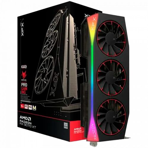 голяма снимка на XFX AMD Radeon Mercury RX9070XT OC Magnetic Air RGB 16GB GDDR6