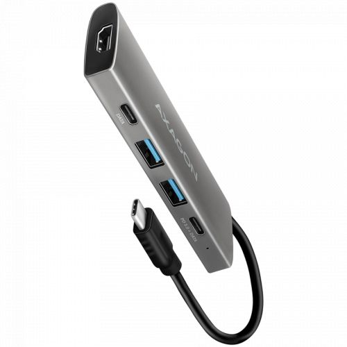 голяма снимка на AXAGON HMC-5G21 2x USB-A + 2x USB-C + HDMI 4K