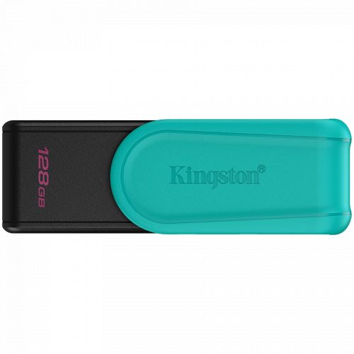 голяма снимка на Kingston 128GB Portable USB 3.2 Gen 1 DataTraveler Exodia S Black Turquoise DTXS/128GB