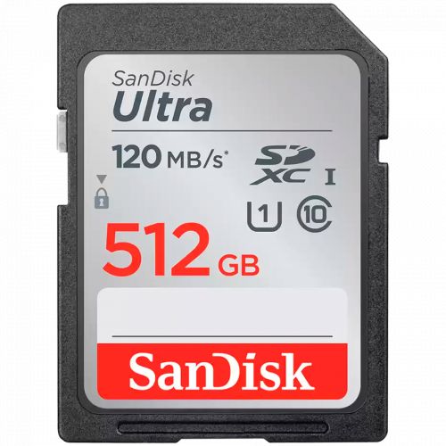 голяма снимка на SanDisk Ultra 512GB SDXC Memory Card 150MB s SDSDUNC-512G-GN6IN