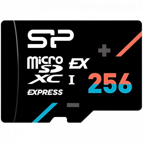 голяма снимка на SILICON POWER 256 GB microSD EX256GBUHS-IPCIe Gen3x1U3V30A1 SP256GBSTEI31V10