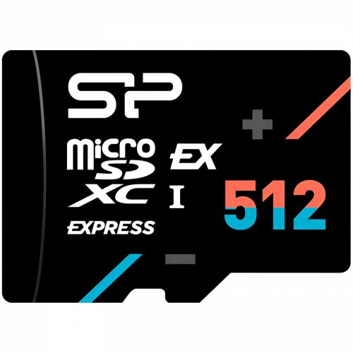 голяма снимка на SILICON POWER 512GB microSD EX512GBUHS-IPCIe Gen3x1U3V30A1 SP512GBSTEI31V10