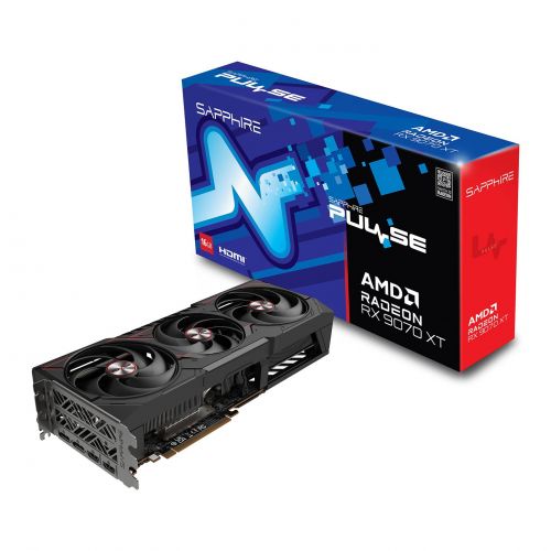 голяма снимка на SAPPHIRE PULSE AMD RADEON RX9070XT GAMING 16GB DUAL HDMI  DUAL DP 11348-03-20G