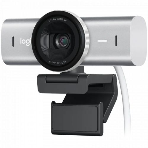 голяма снимка на LOGITECH MX Brio 4K Ultra HD Webcam PALE GREY 2.4GHZ EMEA28-935 B2C 960-001554