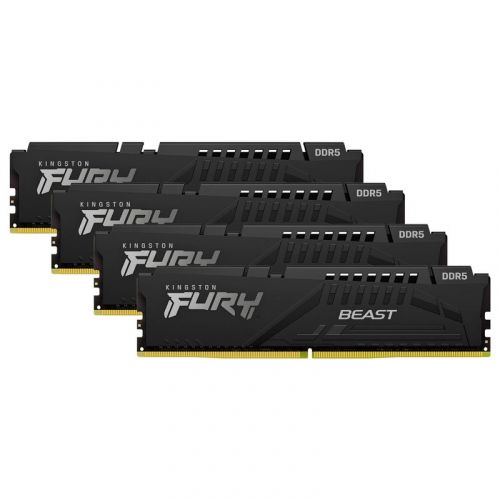голяма снимка на Kingston RAM FURY Beast 4x32 GB DDR5-5600 CL40 KF556C40BBK4-128
