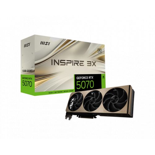 голяма снимка на MSI RTX5070 12G INSPIRE 3X OC