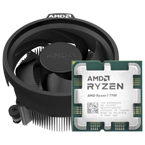 голяма снимка на AMD CPU Desktop Ryzen 7 8C/16T 7700 5.3GHz Max 40MB 65W AM5 MPK