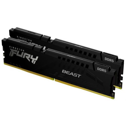 голяма снимка на Kingston RAM FURY Beast 2x32 GB Kit DDR5 5600 UDIMM CL36