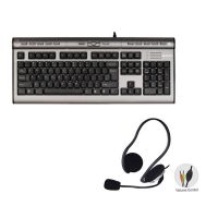 A4 KL-75 X-SLIM KB+HEADPHONE