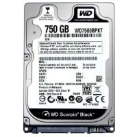 WD 750GB 2.5 SATAII Scorpio Black 7200rpm 16MB