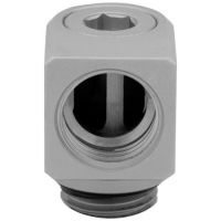 EKWB EK-Quantum Torque Micro Rotary 90 Satin Titanium adapter fitting EKWB3831109849699