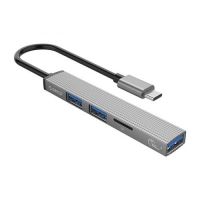 Orico USB3.0 2.0 HUB 3 port + card reader TYPE C Aluminum AH-12F-GY