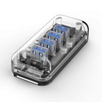 Orico USB3.0 HUB 4 port Transparent F4U-U3-CR