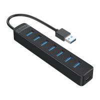 Orico USB3.0 HUB 7 port Type C input 0.15m TWU3-7A-BK