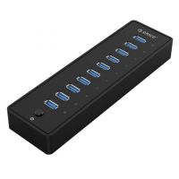 Orico USB3.0 HUB 10 port with Premium Power Adapter Black P10-U3-V1-BK