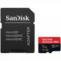 SanDisk Extreme PRO microSDXC 1TB + SD Adapter A2 C10 V30 UHS-I U3 SDSQXCD-1T00-GN6MA