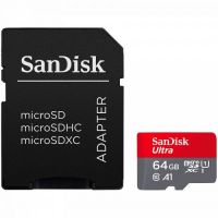 SanDisk Ultra microSDXC 64GB + SD Adapter 140MB s A1 Class 10 UHS-I SDSQUAB-064G-GN6MA