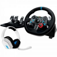 LOGITECH G29 Driving Force Racing Wheel for PS + Astro A10 WHITE 991-000486