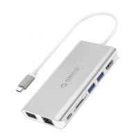 Orico Type-C Docking Station HDMI USB3.0x2, LAN, SD, VGA, Audio, XC-304-SV