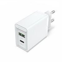 Vention Fast Charger Wall QC4.0 PD Type-C + QC3.0 USB A 20W White FBBW0