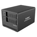 Orico Storage Case Dual Bay 3.5in Aluminium Black 9528U3