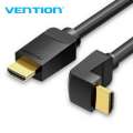 Vention HDMI Right Angle 90 Degree v2.0 M  M 4K 60Hz Gold 2M Black AARBH