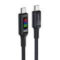 Acefast USB-C to USB-C Cable 100W 1.2m with LED display C7-03 Black