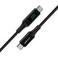 Acefast USB-C to USB-C Cable 100W 2m with digital display C6-03 Black